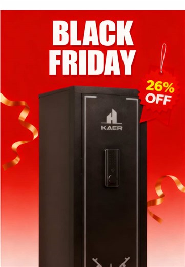Take a look at this gun cabinet with me! Large space, electronic locks, made of cold-rolled steel! 👍 #kaer #kaersafe #tiktokshopblackfriday #safebox #security