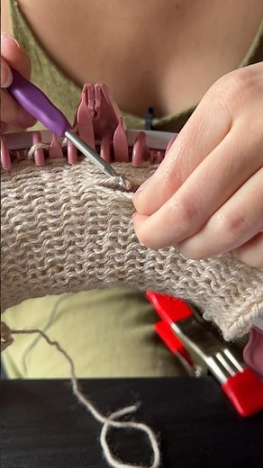 How to fix dropped stitches on the sentro! #sentro #knittingmachine #shorts