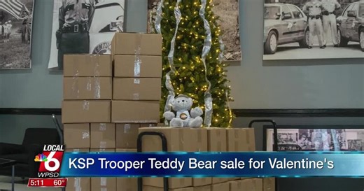 KSP Trooper Teddy Bear sale for Valentine's