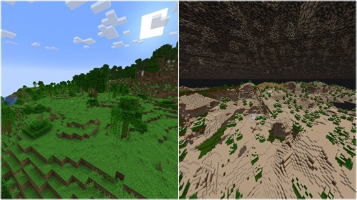 This new mod adds Minecraft Alpha version below Overworld's bedrock layer