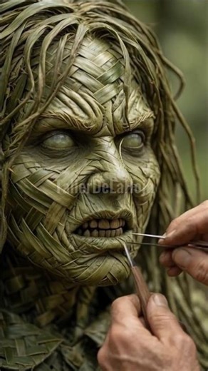 Regan (The Exorcist) - AI Art and Leaves