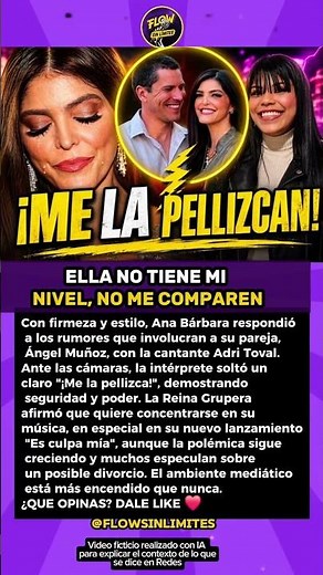 Ana Bárbara rompe el silencio sobre la traición de Angel Muñoz y Adri Toval