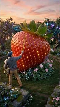 🍓✨ From a giant magical strawberry to a dreamy fantasy home🏡 🌸