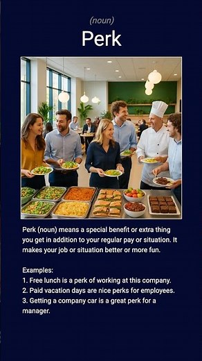 English word 'perk' noun B2