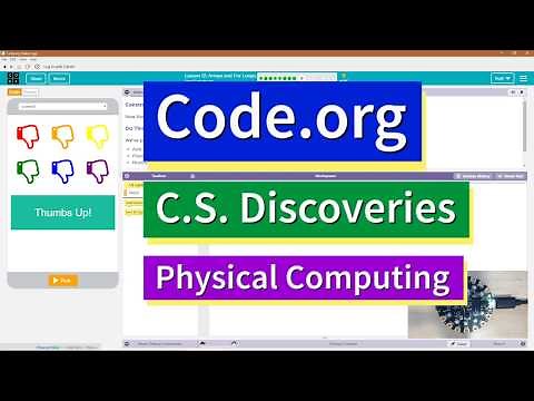 Arrays and For Loops Lesson 12.9 Tutorial with Answers Code.org CS Discoveries Physical Computing