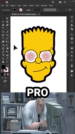 Noob vs Pro #Illustrator #Spiral