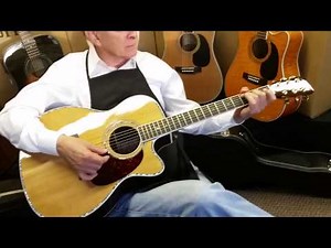 Zager ZAD80CE OM Size Fishman Aura Acoustic Electric guitar demonstration
