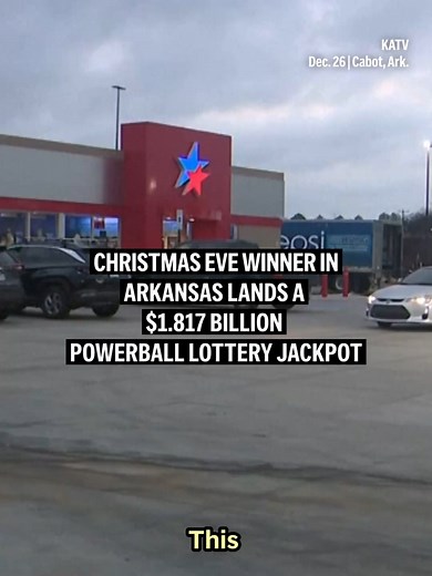 A Powerball ticket purchased at a gas station outside Little Rock, Arkansas, won a $1.817 billion jackpot just before Christmas. #lottery #powerball