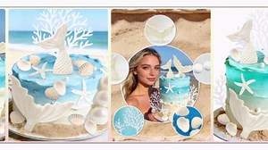 Mermaid Cake Topper Under the Sea Mermaid Birthday Decorations Ocean Under the Sea Cake Decorations Beach Themed Baby Shower Bridal Shower Party Supplies