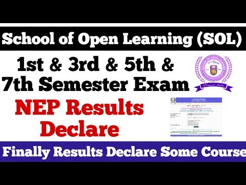 SOL DU 1st & 3rd & 5th & 7th Semester Exam NEP Course Results Finally Declare 2026