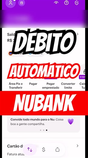 ACTIVATE NUBANK AUTOMATIC DEBIT (TUTORIAL) 🔥⚙️ #shorts #tutorial #nubank
