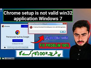 Chrome setup.exe is not a valid win32 application Hindi in Windows 7|How To Fix Error Install Chrome