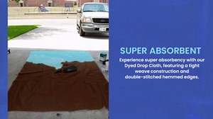 ZUPERIA Black Drop Cloth (8 x 10 Feet - Pack of 1) - Pure Canvas Drop Cloth for Painting, Curtains & Floor Protection Washable & Reusable Tight Woven Paint Cover for Multipurpose use