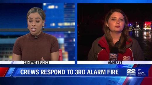 Firefighters battle massive fire at Amherst apartment complex