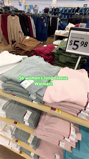 $6 women’s long sleeve shirt Walmart #shorts
