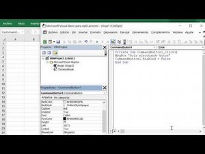 Desactivar bloquear un botón en cuanto se le de clic EXCEL