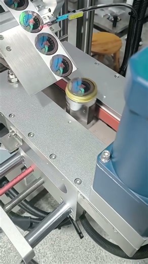 Automatic Round Food Glass Bottle Jars Wrap Around Labeling Machine##jarlabel #labellingmachine