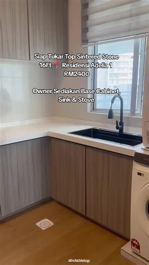 Siap Tukar Top Sintered Stone Countertop 16Ft📍Residensi Adelia 1 RM2400 Saja. Ada Banyak Corak Sintered Stone Disediakan🤗👌 ✅Free Measurements Site ✅Free Transport & Installation ✅Harga Murah Direct Factory ✅Sediakan Banyak Corak Quartz Stone/Compress Marble/Sintered Stone Cover KL, Selangor, N9🏠🏘️ 📌 Supply & Install Top Compress Marble, Quartz Stone, Sintered Stone 📌 Tukar Table Top Lama Jadi Baru 📌 Install Backsplash Sekali 📌 Install Compress Marble, Quartz Stone, Sintered Stone Area T