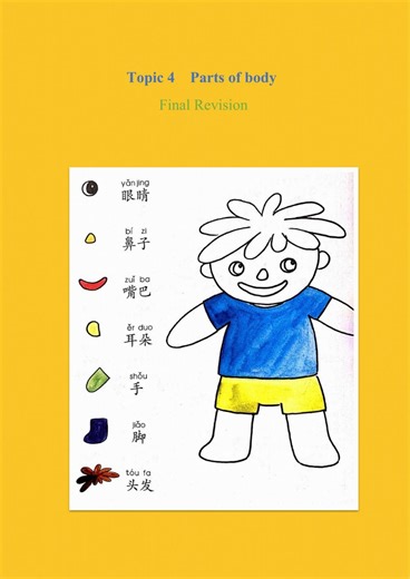 Final Revision-Topic 4 Parts of body worksheet