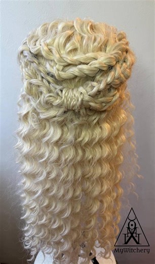 Medieval Renaissance Braided Curly Wig ,fantasy LARP Costume, Fairy Festival,cosplay Accessory,to ORDER - Etsy