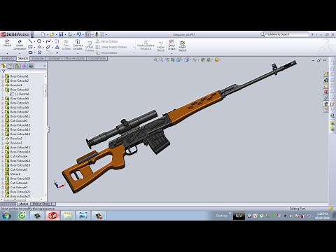 SolidWorks Tutorial : SVD Dragunov Sniper Rifle
