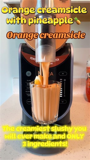POV: you just unlocked the easiest summer treat. 🍊🍦 made this orange creamsicle slushy in minutes with the Ninja slushy machine. So creamy, so cold, so good. Easy, recipe ideas for summer! #obsessed #orangecreamsicle #ninjacreami #slushiehack #summerdrinks #frozentreats #easyrecipes #ninjacreamislushie #creamsicleslush #kitchenhacks #drinktok #fyp