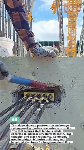 Extreme Post Tension Cable Anchoring Process | Satisfying Construction Engineering