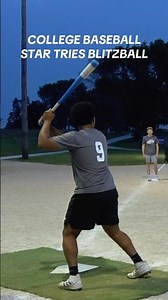 COLLEGE BASEBALL VS BLITZBALL | Swisher #blitzball #baseball #softball #sports #homerun