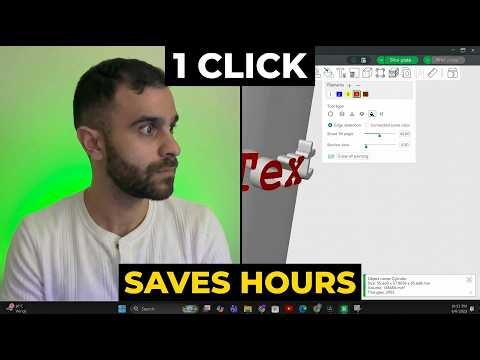 Paint your text with ONE CLICK in bambustudio #3dprinting #bambustudio #diy