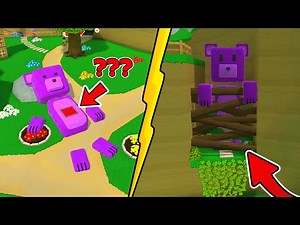 Purple Bear Button - Super Bear Adventure
