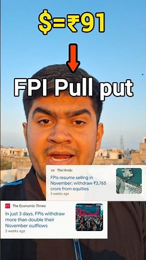 Why Is the Rupee Depreciating Despite 8.2% GDP Growth? | Explained Through FPI Outflows