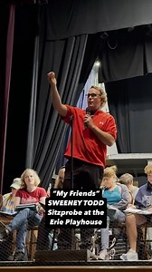 Jason Lawergren (Sweeney Todd) rehearses “My Friends” with the orchestra for the first time during this week’s sitzprobe. (Watch to the end for the company! 👀) Tickets at the Playhouse Box Office, 814-454-2852 or erieplayhouse.org. | Erie Playhouse