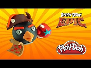 play doh angry birds epic bomb - how to make with playdoh
