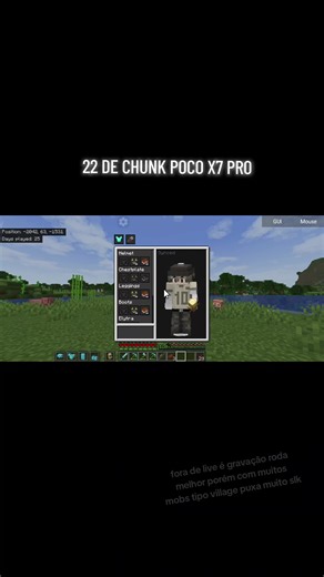 Minecraft Java com Poco X7 Pro: Performance