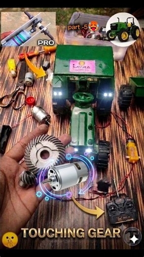 मिनी ट्रैक्टर Gear Box with modify touching gear Part-5￼ #viralvideo #shorts #experiment #rc #new