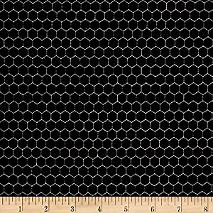 Rooster Inn Chicken Wire Grey, Fabric by the Yard