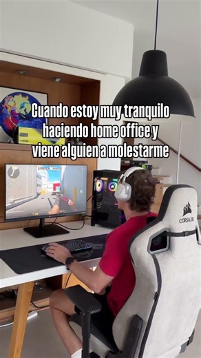 ¿Quién más no puede hacer home office tranquilo?🎧VOID WIRELESS v2 #Corsair #setup #headset #gaming