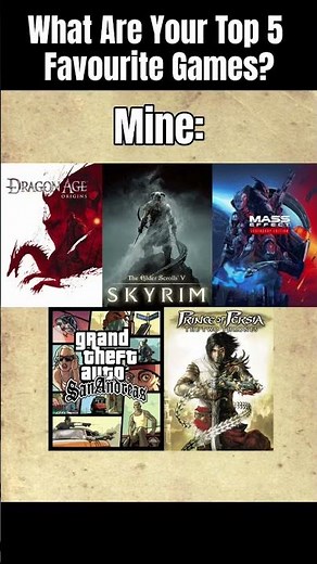 ⭐🎮What Are Your Top 5 Favourite Games? #gaming