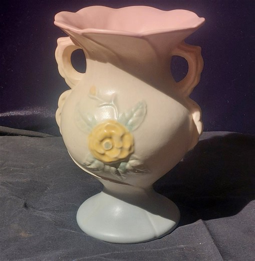 Vintage Hull Pottery Vase – Camellia #122, Pink & Blue Floral - Etsy Australia
