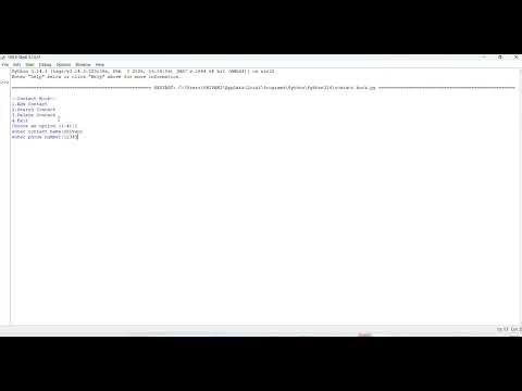 Project on Contact book using python by Shivani