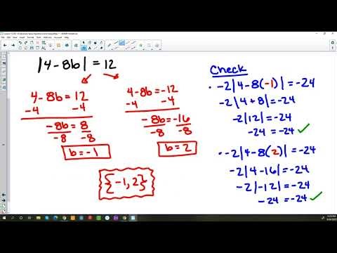 Solving Absolute Value Equations