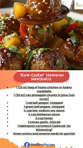 Sweet, tangy, and irresistibly sticky — this easy crockpot recipe brings tropical flavor right to your table! | Mastered Recipes
