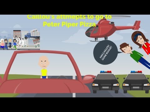 Caillou Attempts to go to Peter Piper Pizza and and Crashed into Peter Piper Pizza/Arrested