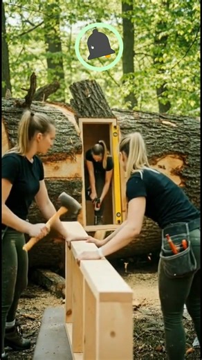 Fallen Log Transformed Into a Hidden Micro Loft in the Forest #tips #engineering #asmr #outdoors