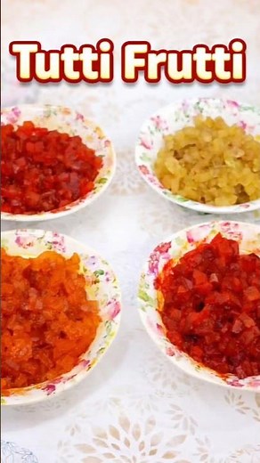 Homemade Tutti Frutti Recipe 🍒 Easy & Colorful Dessert Topping #tuttifruttirecipe