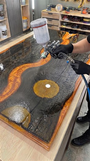 Volcanic River Epoxy Resin Coffee Table Build | DIY & Crafts USA