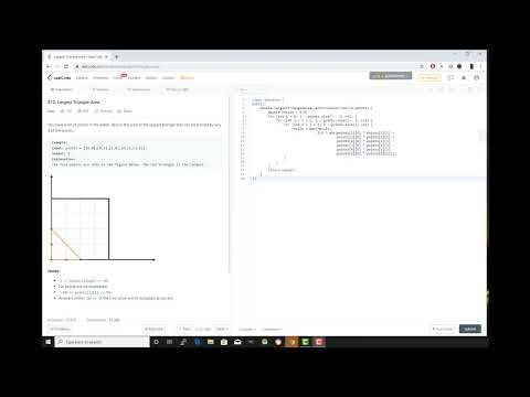LeetCode Problem #812 Largest Triangle Area
