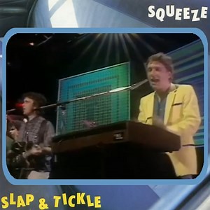 On this date in 1979, SLAP AND TICKLE by SQUEEZE entered the UK Singles Chart at #53 (Aug 23, 1979) The video here is Squeeze’s OGWT performance of the song and features a cheeky intro from Jools, interpreting the BBC controller's invitation to 'make an announcement' quite literally. The target being the owner of a car with the registration ‘PEN1S’. Ho-ho-ho… The synth-swathed SLAP AND TICKLE, with its sly kinky jokes married to deft characterizations, was Squeeze’s first true concession to the 