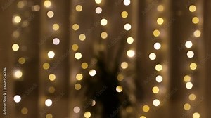 flashing Christmas lights out of focus