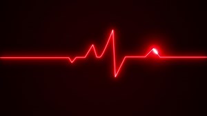 Heart beating animation heart rate glowing lines heart pumping glowing heartbeat line icon animation | Premium Stock Video Footage